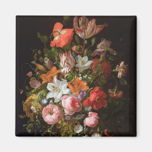Aimant La vie toujours des lis de roses, tulipes