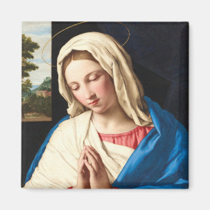 Aimant La Vierge à la prière, un paysage au-delà