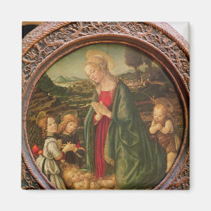 Aimant La Vierge adorant l'enfant Christ