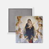 Aimant La Vierge aux Anges, Bouguereau (Recto/Verso)