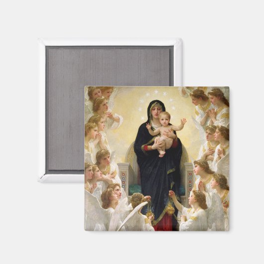 Aimant La Vierge aux anges - William-Adolphe Bouguereau (Recto/Verso)