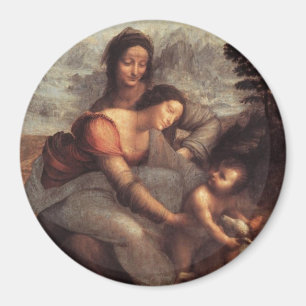 Aimant La Vierge et l'enfant avec St Anne