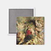 Aimant La Vierge et l'Enfant entourés (Recto/Verso)