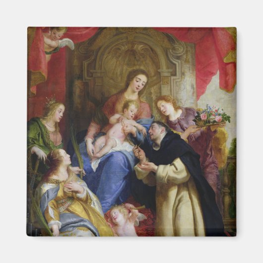 Aimant La Vierge offrant le Rosaire (Devant)