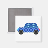 Aimant La Voiture De Vie - Formes Sacrées B1, Bleu. (Recto/Verso)