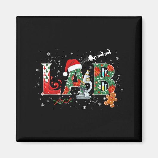 Aimant Lab Christmas Laboratory Technician Science Xmas S (Devant)