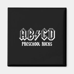 Aimant L'Abcd Revient À L'École Préscolaire Rocks Fun Tea
