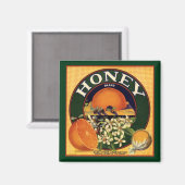 Aimant Label Honey Brand Citrus Crate (Recto/Verso)