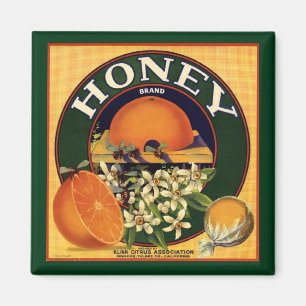 Aimant Label Honey Brand Citrus Crate