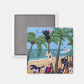 Aimant Laboratoires de vacances d'été de l'île (Recto/Verso)