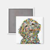 Aimant Labradoodle (Recto/Verso)