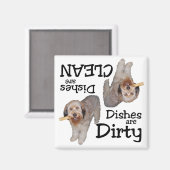 Aimant Labradoodle Amateurs de lave-vaisselle (Recto/Verso)
