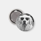 Aimant Labrador Cool avec Lunettes de Soleil – Création d (Recto/Verso)