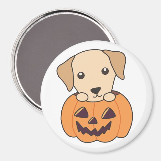 Aimant Labrador En Chiens Citrouilles Cutes Happy Hallowe (Recto/Verso)
