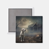 Aimant Labrador Halloween Épouvantable (Recto/Verso)