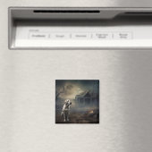 Aimant Labrador Halloween Épouvantable (In Situ (Lave-vaisselle))