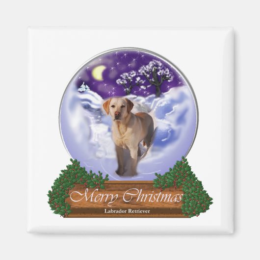 Aimant Labrador Retriever Cadeaux de Noël (Devant)