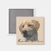 Aimant Labrador Retriever Cadeaux Yellow Lab Art (Recto/Verso)
