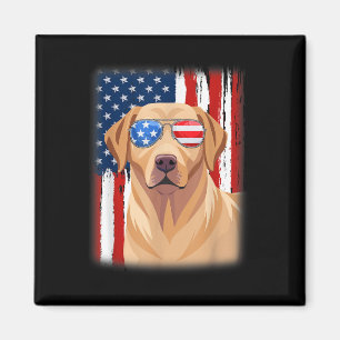 Aimant Labrador Retriever Dog America Drapeau 4 juillet n