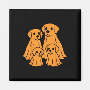 Aimant Labrador Retriever Halloween Ghost Famille Drôle D