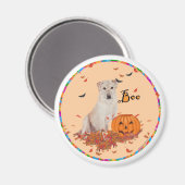 Aimant Labrador Retriever jaune Halloween (Recto/Verso)