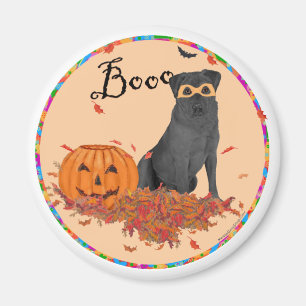 Aimant Labrador Retriever noir Halloween