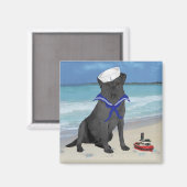 Aimant Labrador Retriever Noir Marin (Recto/Verso)
