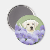 Aimant Labrador Retriever Puppy Painting Original Chien A (Recto/Verso)