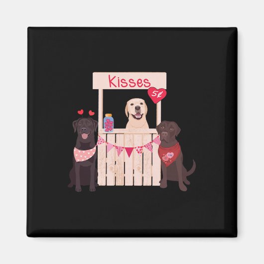 Aimant Labrador Retriever Saint-Valentin Maman de chien A (Devant)