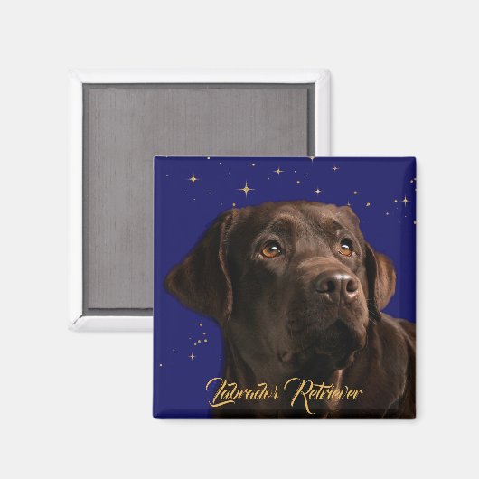 Aimant Labrador Retriever Starry Sky (Recto/Verso)