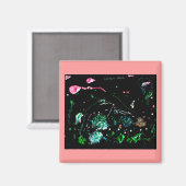 Aimant L'abstrait de l'aimant de peinture (Recto/Verso)