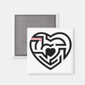 Aimant labyrinthe d'amour (Recto/Verso)