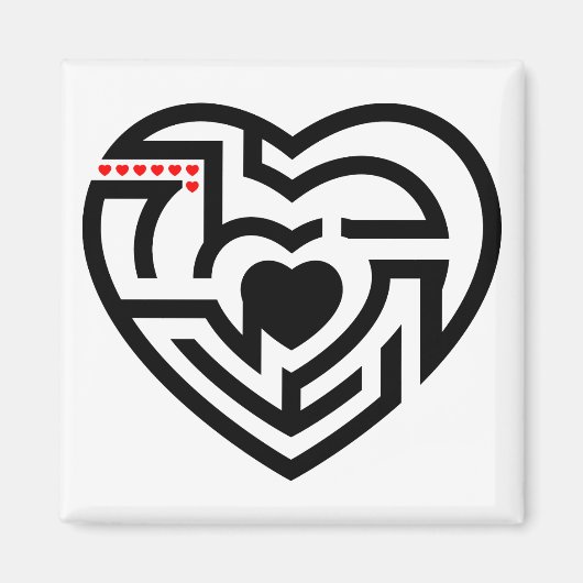 Aimant labyrinthe d'amour (Devant)
