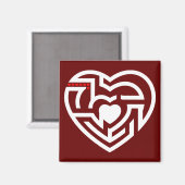 Aimant labyrinthe d'amour (Recto/Verso)