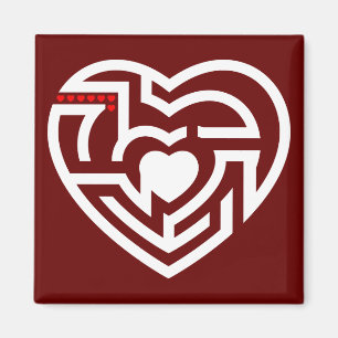 Aimant labyrinthe d'amour