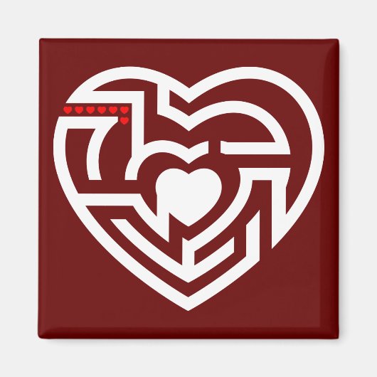 Aimant labyrinthe d'amour (Devant)