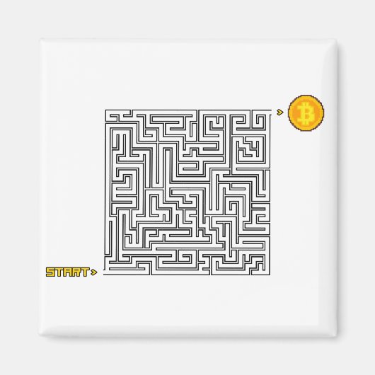 Aimant Labyrinthe de Maze début bitcoin pas de solution (Devant)