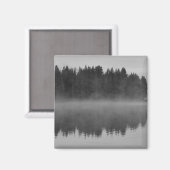 Aimant Lac avec brouillard, Oregon (Recto/Verso)