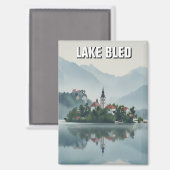 Aimant Lac brumeux Bled Slovénie (Recto/Verso)