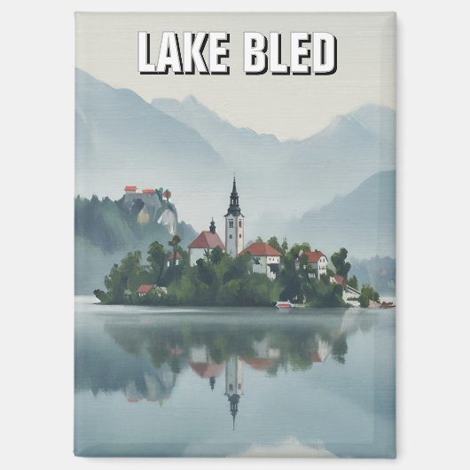 Aimant Lac brumeux Bled Slovénie (Recto)