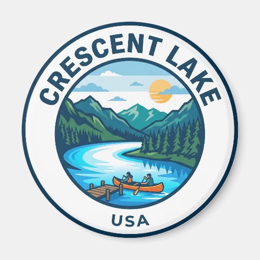 Aimant Lac Crescent USA (Devant)