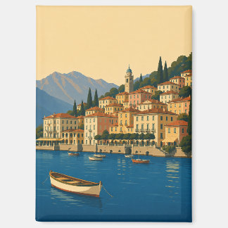 Aimant Lac de Côme Italie Voyage Vintage Lacs Italiens