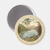 Aimant Lac de Kerry Irlande avec proverbe irlandais (Recto/Verso)