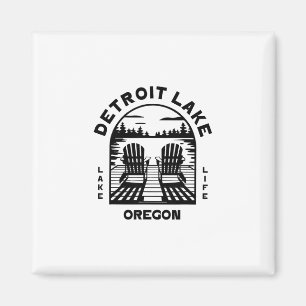 Aimant Lac Detroit Oregon Extérieur Vintage 1