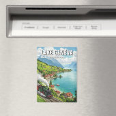 Aimant Lac Genève Suisse Voyage (In Situ (Lave-vaisselle))