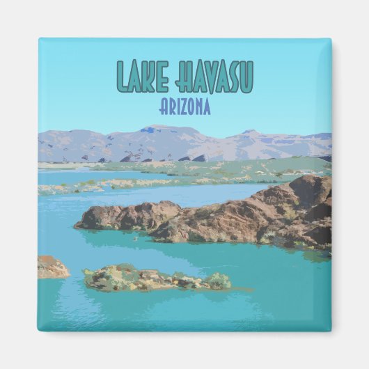Aimant Lac Havasu Arizona Vintage (Devant)