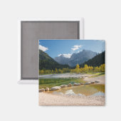Aimant Lac Jasna dans les Alpes slovènes à l'automne (Recto/Verso)