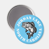 Aimant Lac Jordan, Caroline du Nord (Recto/Verso)