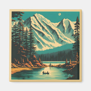Aimant Lac Louise Parc national de Banff Voyage Rétro