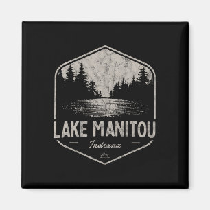 Aimant Lac Manitou Indiana Outdoors Vintage